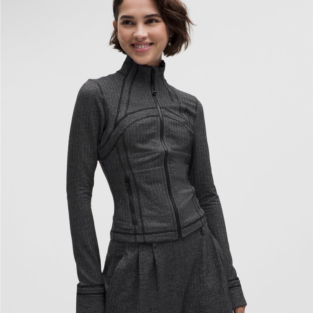 Lululemon define cropped jacket in herringbone size 4 *NWT*